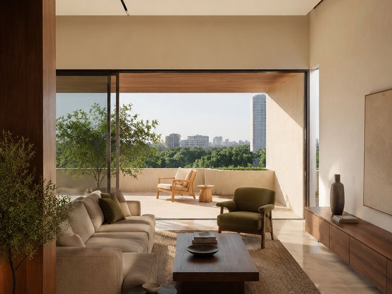 Open-plan living: Light-filled lounge opening onto a terrace.